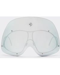 Ferrari - Limited Edition Gunmetal Sunglasses With Mirrored Shield - Lyst
