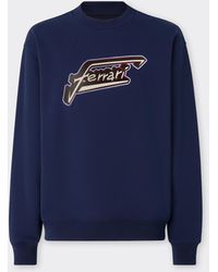 Ferrari - Cotton Sweatshirt With Patch - Lyst