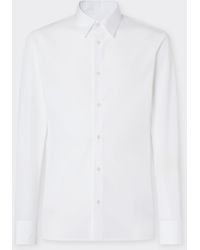 Ferrari - Poplin Shirt With Embroidered Logo - Lyst