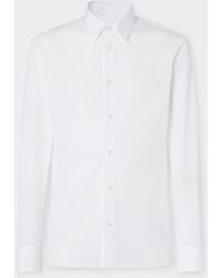 Ferrari - Poplin Shirt With Embroidered Logo - Lyst