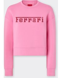 Ferrari - Scuba Jersey Sweatshirt With Logo Print - Lyst