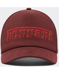 Ferrari - Cotton Drill Baseball Cap With Embroidery - Lyst