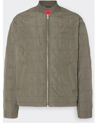 Ferrari - Technical Nylon Bomber Jacket With 7X7 Check - Lyst