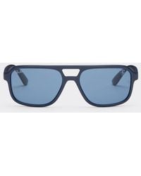 Ferrari - Pale Blue Ray-ban For Scuderia Rb4414mf Sunglasses With Blue Lenses - Lyst