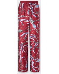 Ferrari - Silk Trousers With Closet Print - Lyst