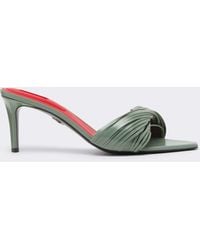 Ferrari - Leather Mules With Carved Fringes - Lyst