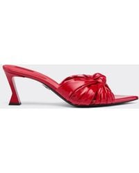 Ferrari - Patent Leather Sandal With Knotted Design - Lyst