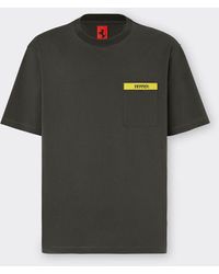 Ferrari - T-shirt In Cotone Con Dettaglio A Contrasto - Lyst
