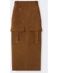 Ferrari - Suede Skirt With Pockets - Lyst