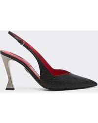 Ferrari - Leather Slingbacks With Heel - Lyst