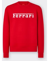 Ferrari - Sweatshirt With Logo Print - Lyst