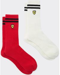 Ferrari - Terry Cloth Sock Set With Scudetto - Lyst