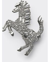 Ferrari - Prancing Horse Rhinestone Brooch - Lyst