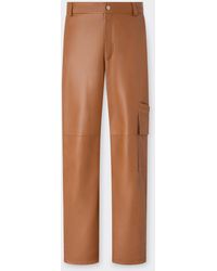 Ferrari - Deer-Effect Nappa Leather Cargo Pants - Lyst