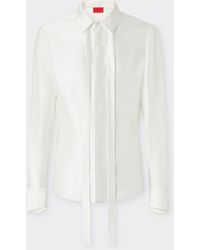 Ferrari - Satin Shirt With Micro-Stripe Pattern - Lyst