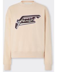 Ferrari - Cotton Sweatshirt With Patch - Lyst