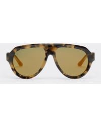 Ferrari - Brownacetate Sunglasses With Mirrored Lenses - Lyst
