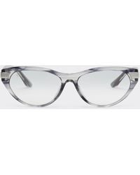 Ferrari - Stripedacetate Sunglasses With Gradient Mirrored Lenses - Lyst