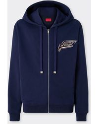 Ferrari - Cotton Sweatshirt With Zip And Patch - Lyst
