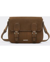 Ferrari - Waxed Leather Messenger Bag - Lyst