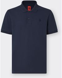 Ferrari - Organic Cotton Piqué Polo Shirt With Prancing Horse - Lyst