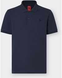 Ferrari - Organic Cotton Piqué Polo Shirt With Prancing Horse - Lyst