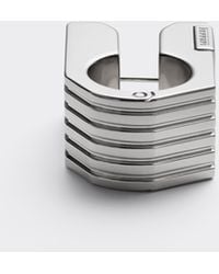 Ferrari - Textured Metal Ring - Lyst