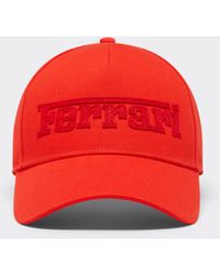 Ferrari - Baseball Cap With Embroidered Logo - Lyst