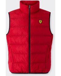 Ferrari - Quilted Nylon Vest With Scudetto - Lyst