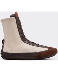 Ferrari - Nappa Leather, Suede And Stretch Fabric High-Top Driver Sneaker - Lyst