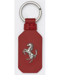 Ferrari - Leather Keyring With Prancing Horse - Lyst