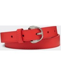 Ferrari - Thin Leather Belt With Prancing Horse Detail - Lyst