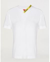 Ferrari Modal Jersey T-shirt With Logo Ribbon - White