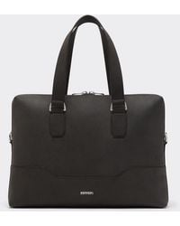 Ferrari - Waxed Leather Briefcase - Lyst