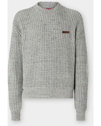 Ferrari - Denim-Effect Crew-Neck Jumper - Lyst