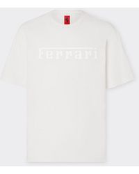 Ferrari - T-shirt Aus Baumwolle Mit -maxilogo - Lyst