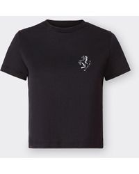 Ferrari - T-shirt En Coton Avec Cheval Cabré - Lyst
