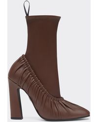 Ferrari - Gathered Nappa Ankle Boot With High Heel - Lyst