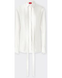 Ferrari - Satin Shirt With Micro-Stripe Pattern - Lyst