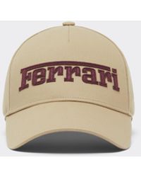 Ferrari - Cotton Twill Baseball Cap With Embroidery - Lyst