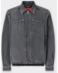 Ferrari - Dark Marbled Denim Jacket - Lyst