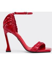 Ferrari - Patent Leather High Heel Sandal With Strap - Lyst