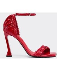Ferrari - Patent Leather High Heel Sandal With Strap - Lyst