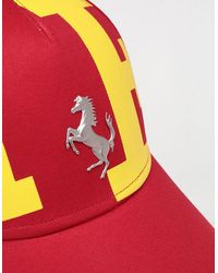 Ferrari Cotton Twill Baseball Hat With Logo - Multicolour