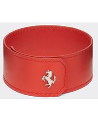 Ferrari - Smooth Leather Slap Bracelet - Lyst