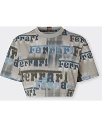 Ferrari - Cropped T-Shirt With Ikat Print - Lyst