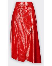 Ferrari - Red Leather Skirt - Lyst