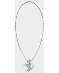 Ferrari - Prancing Horse Rhinestone Necklace - Lyst