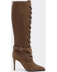 Ferrari - High-Top Nubuck Boot With Buckle - Lyst