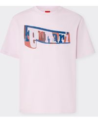 Ferrari - Camiseta Con Logotipo Estampado En Bloques De Color - Lyst